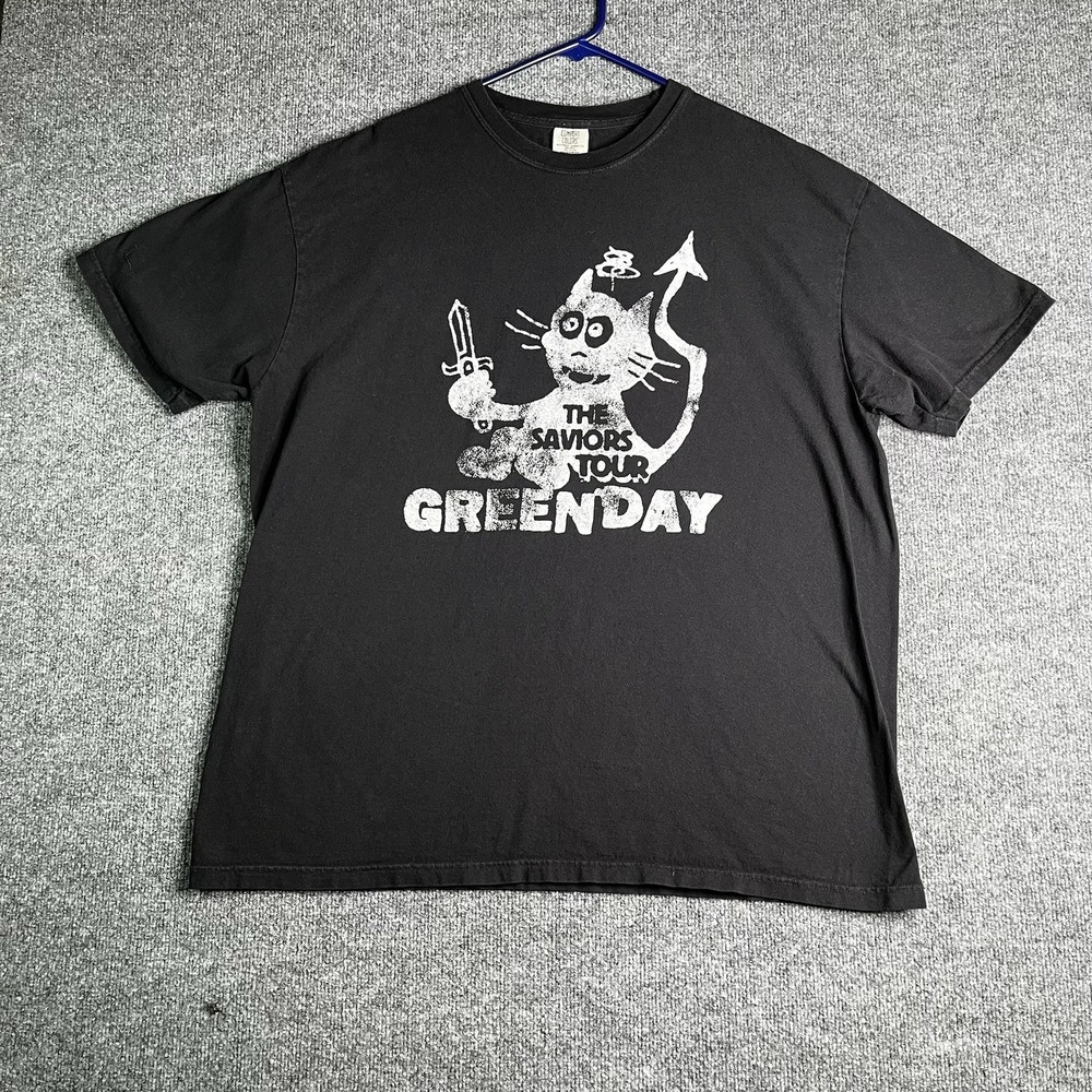 Green Day T-shirt The Saviors Tour Adult 2XL Comfort‎ Colors Black Short Sleeve
